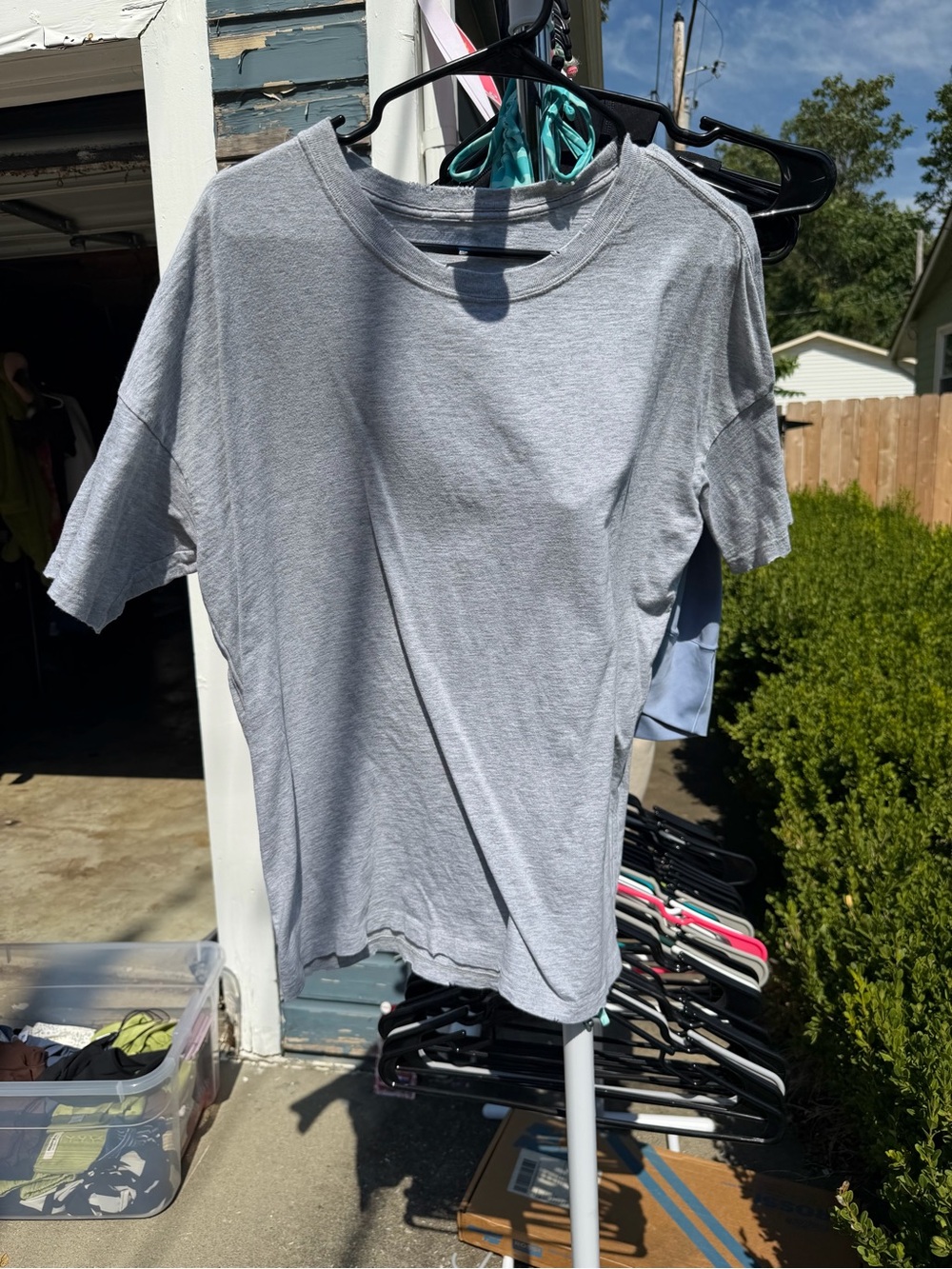 aerie Heather Gray Boyfriend Short Sleeve Crew Tee
